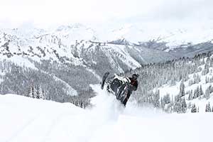 snowmobile tuning on the hill